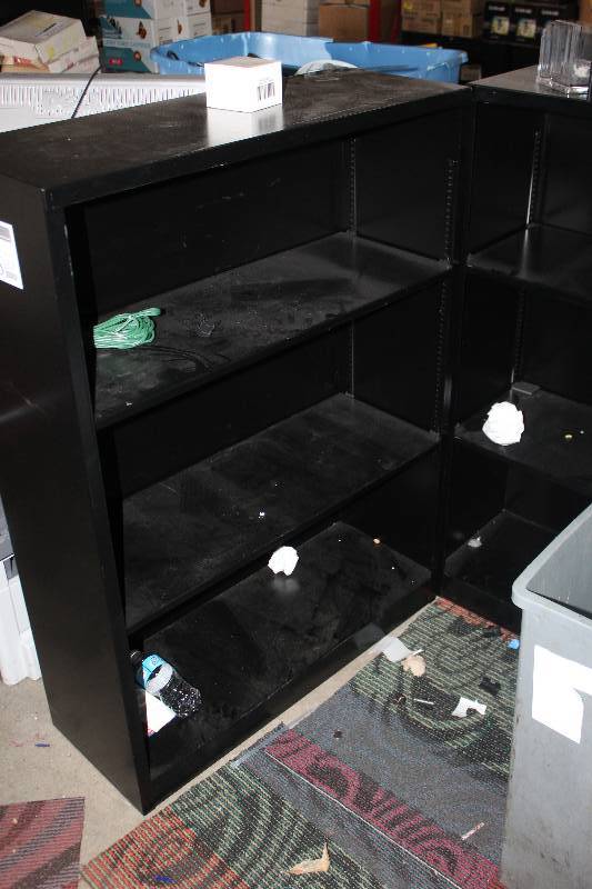 3-Shelf Metal Bookcase