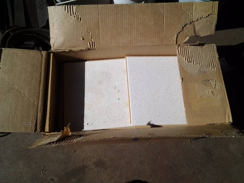 lot 37 image: Box Of Vintage Ceiling Tiles