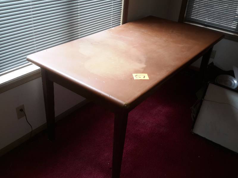 lot 51 image: Large Library table with drawer..
