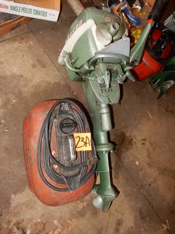 lot 23A image: Johnson, 5 12 HP motor.. This worked when last used