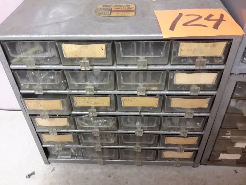 3 Small Item Storage Cabinets Plastic Drawers White Bear