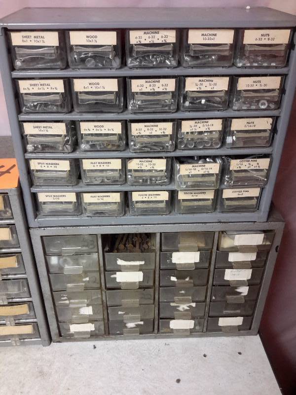 lot 124 image: 3, small item storage cabinets.. Plastic drawers