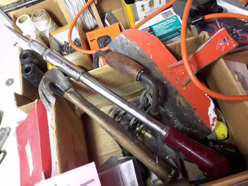 lot 125 image: Misc. Tools as pictured.. Includes black and Decker drill