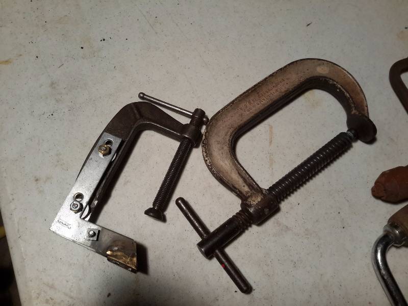 lot 131 image: Misc. Clamps, Wrenches and Braces as pictured
