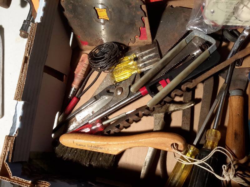 lot 132 image: Misc. Tools and hardware as pictured