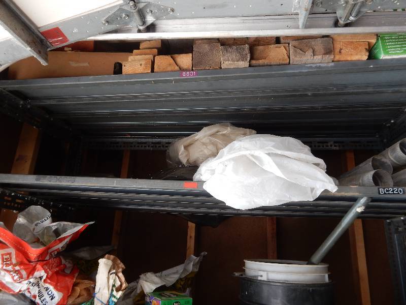 lot 236 image: Large Heavy Duty Shelf in the garage.. Take the Shelf and all on it.