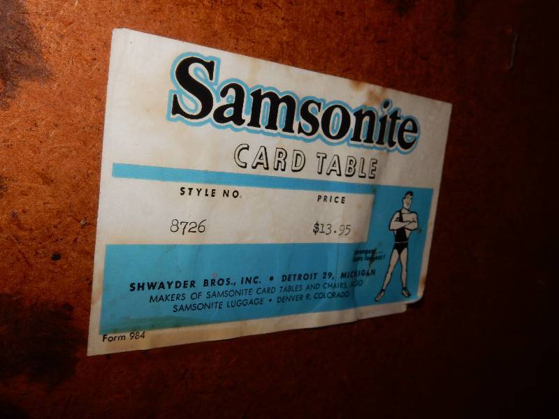 lot 15R image: Samsonite Card Table