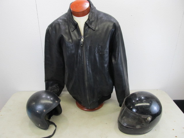 lot 46 image: Motorcycle Jacket & Helmets
