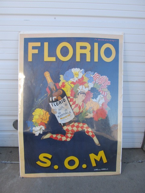 lot 94 image: Large Vintage Style Advertising poster