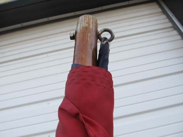 lot 107 image: American Flag wWood Pole