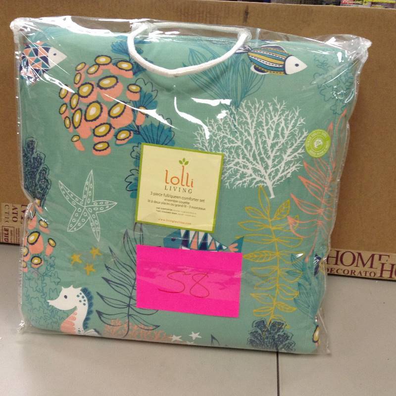 Reef Comforter Set FullQueen 3pc Multicolor New