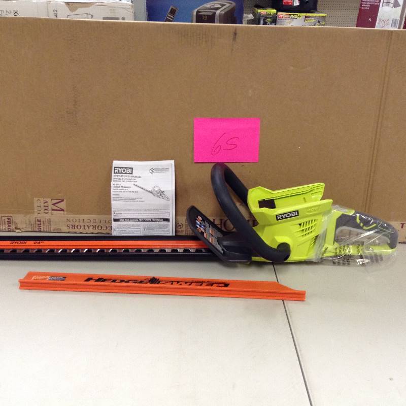 Ryobi 24 in. 40-Volt Lithium-Ion Cordless Hedge Trimmer - Battery and Charger Not Included Never used