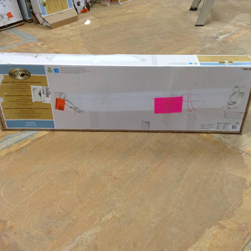 Hampton Bay Regency 4-Light Brushed Nickel T8 Fluorescent Ceiling Light New