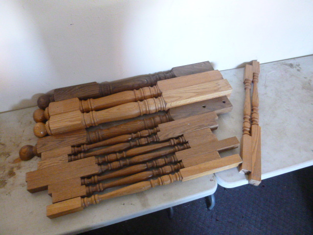 lot 73 image: Miscellaneous Oak Spindles
