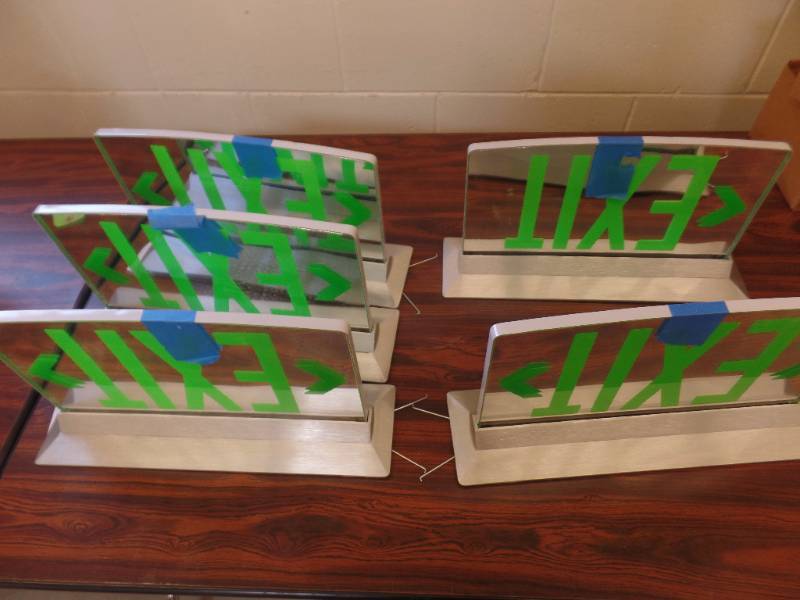 LIGHTED EXIT SIGNS