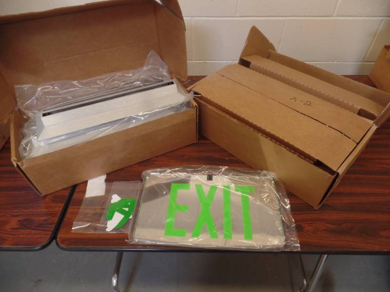 LIGHTED EXIT SIGNS