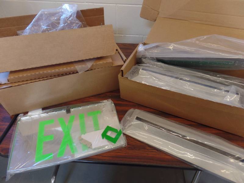 LIGHTED EXIT SIGNS