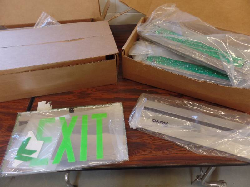 LIGHTED EXIT SIGNS