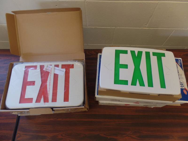 LIGHTED EXIT SIGNS