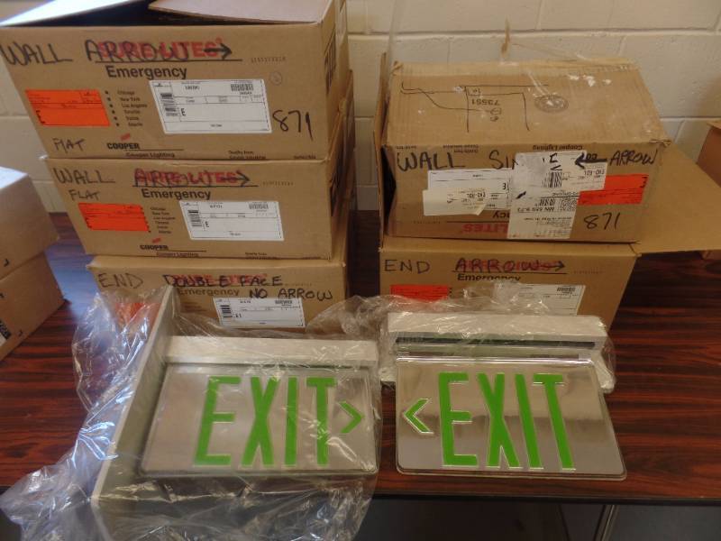 LIGHTED EXIT SIGNS