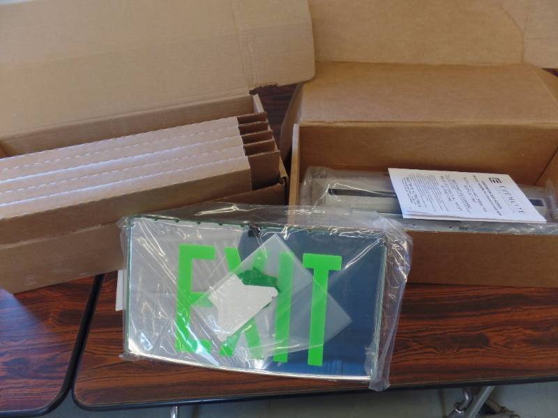 LIGHTED EXIT SIGNS