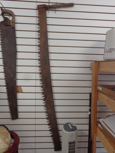 lot 29 image: Antique Double Handle Logging Saw