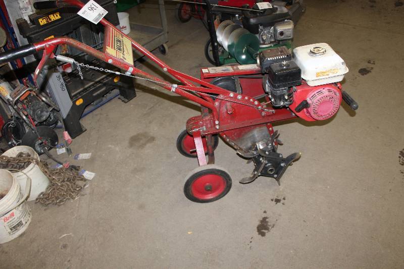 lot 136 image: Maxim Commercial Gas Powered Extra Heavy Duty Chain Drive Front Tine Roto Tiller