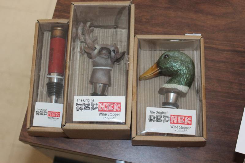 lot 213 image: Lot of (3) Carson The Original Rednek Wine Stoppers