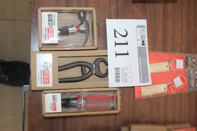 lot 211 image: Lot of (5) Carson The Original Rednek Bottle Openers, Wine Stoppers