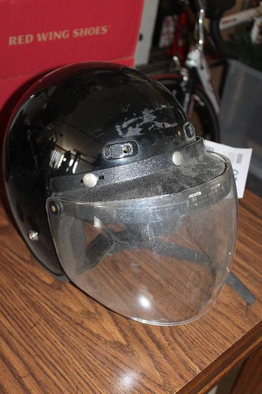 lot 232 image: Motorcycle Helmet w Clear Facemask