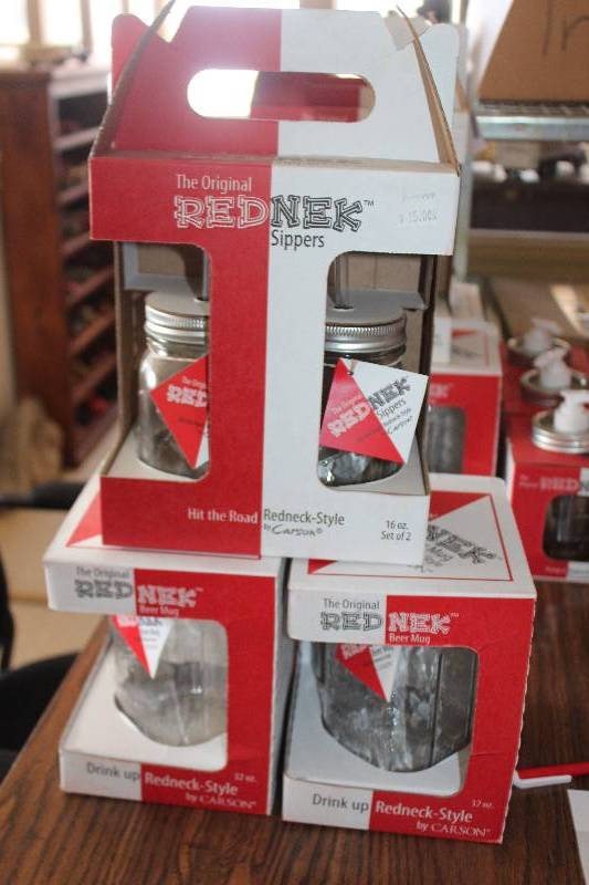 lot 224 image: Lot of (3) Carson The Original Rednek Sippers, Beer Mugs