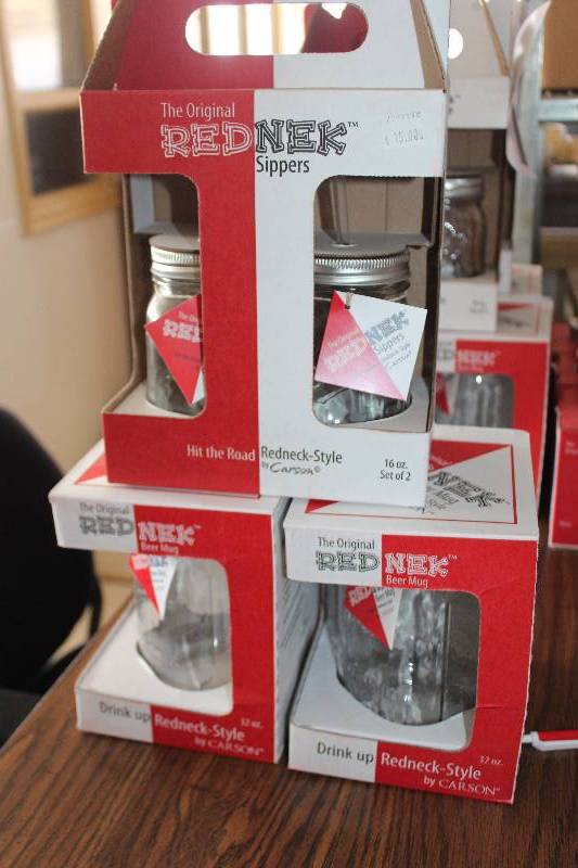 lot 226 image: Lot of (3) Carson The Original Rednek Sippers, Beer Mugs