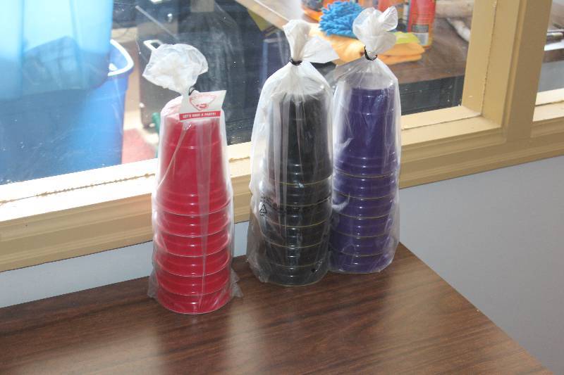 lot 218 image: Lot of (3) Sets of Carson Team Spirits Cups
