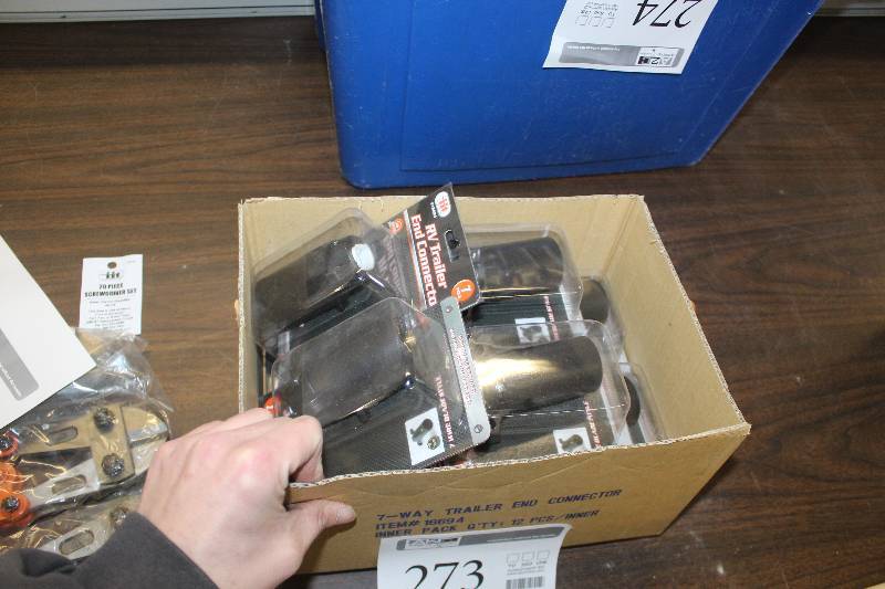 lot 273 image: Box Lot of (12) IIT 7-Way RV Trailer Connect Kit in Blister Packaging