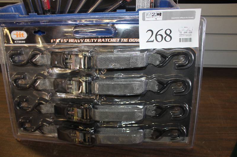 lot 268 image: IIT Heavy Duty Ratchet Tie-down in Blister Packaging