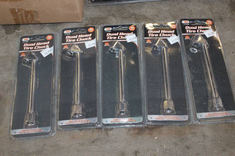 lot 256 image: Lot of (5) IIT Dual Head Tire Chuck in Blister Packaging