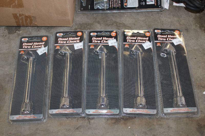 lot 257 image: Lot of (5) IIT Dual Head Tire Chuck in Blister Packaging
