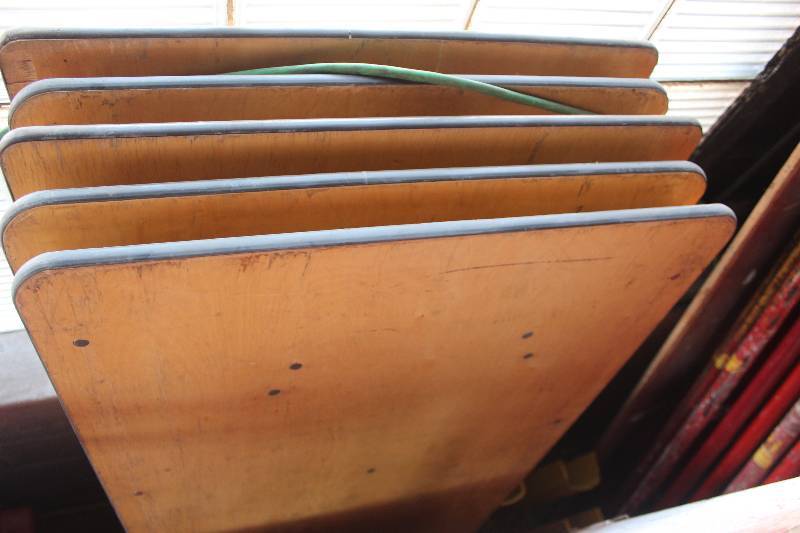 lot 279 image: Lot of (4) Wood Folding Tables