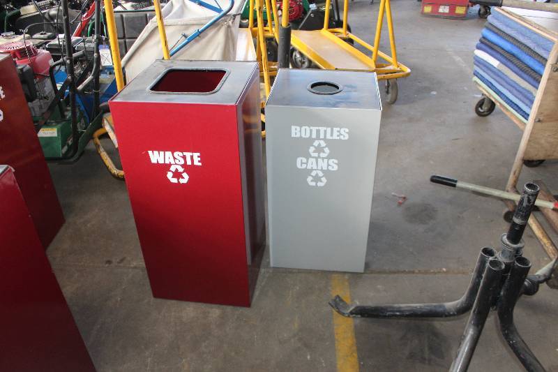 lot 283 image: Lot of (2) Commercial Outdoor Collection Bins