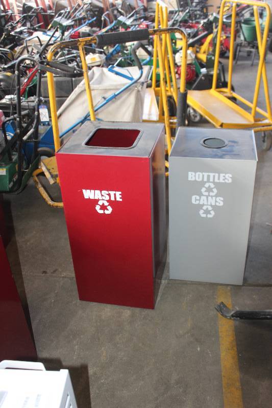 lot 286 image: Lot of (2) Commercial Outdoor Collection Bins