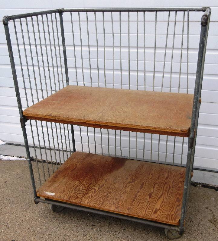 lot 1 image: GREAT LARGE 2 SHELF WAREHOUSE CART