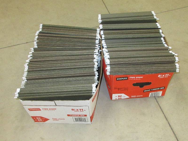 lot 107 image: 2 BOXES OF FILE FOLDERS