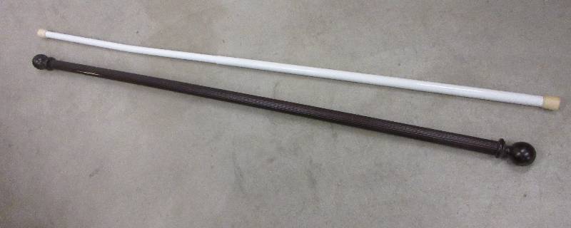 lot 119 image: SHOWER CURTAIN ROD AND CURTAIN ROD