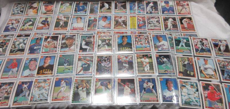 lot 99 image: 10 SHEETS OF 9 SPORT CARDS (TOTAL OF 90 CARDS)