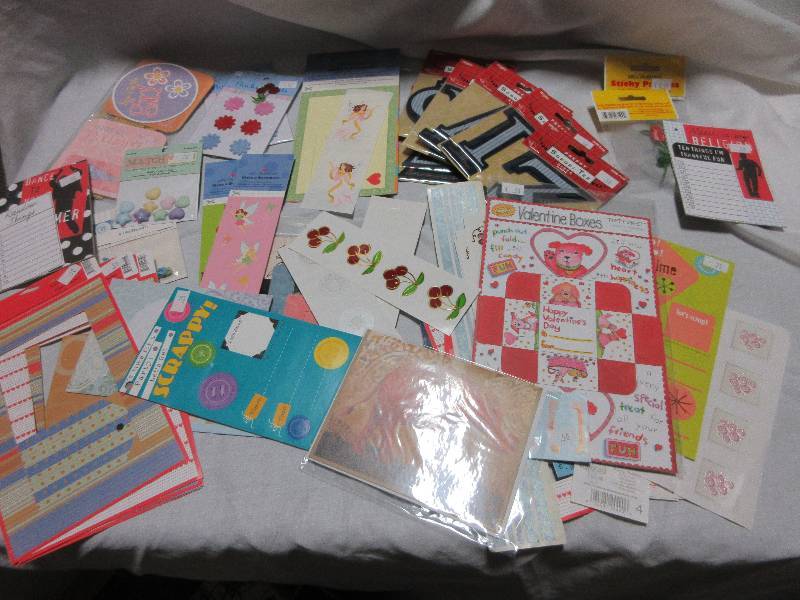 lot 190 image: BOX LOT OF NEW STICKERS AND SCRAP BOOKING ITEMS