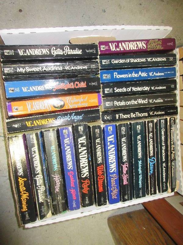 lot 207 image: 2 BOXES OF PAPER BACKS-BY DEAN KOONTZ & V.C. ANDREWS