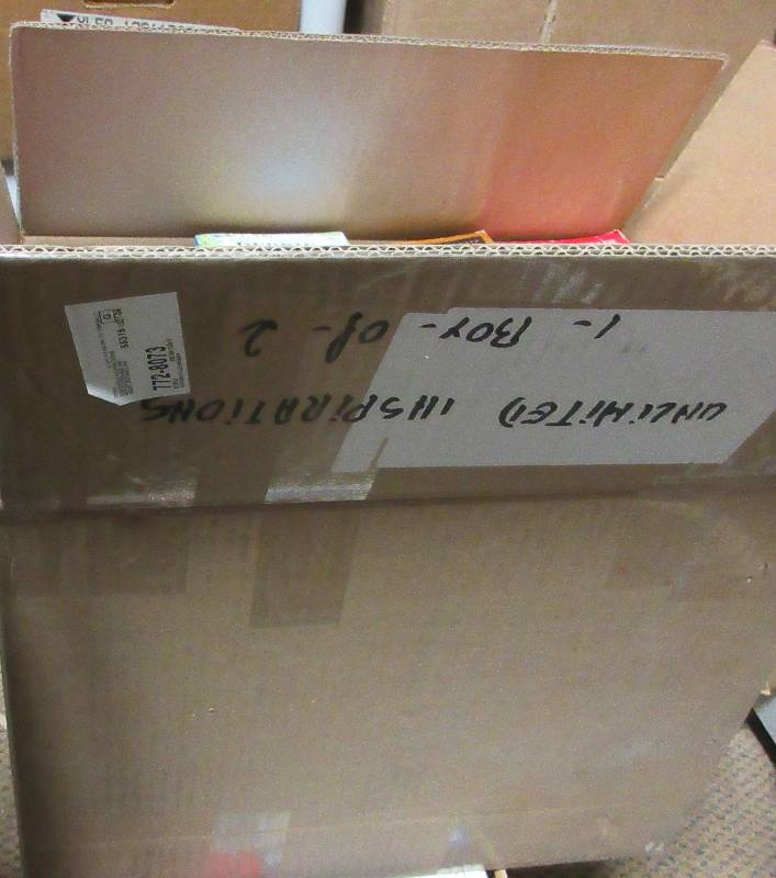 lot 212 image: LARGE BOX OF 55 PAPERBACKS.