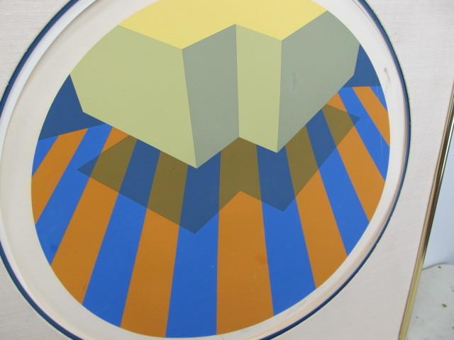 lot 20 image: Vintage Signed & Numbered Op-Art Litho