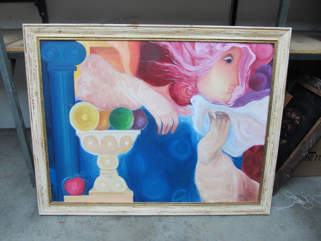 lot 11 image: Large Signed & Dated Framed Oil Painting