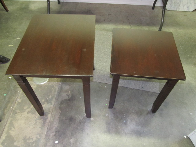 lot 56 image: 2 Wood Nesting Tables